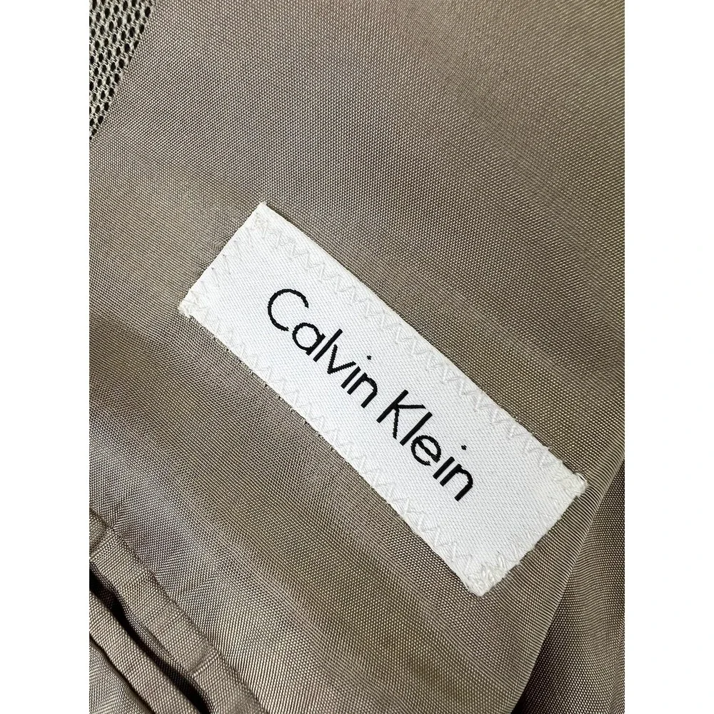 Calvin Klein Blazer Mens 42L Gray Wool Made In‎ Canada Suit Jacket Pure Woolmark